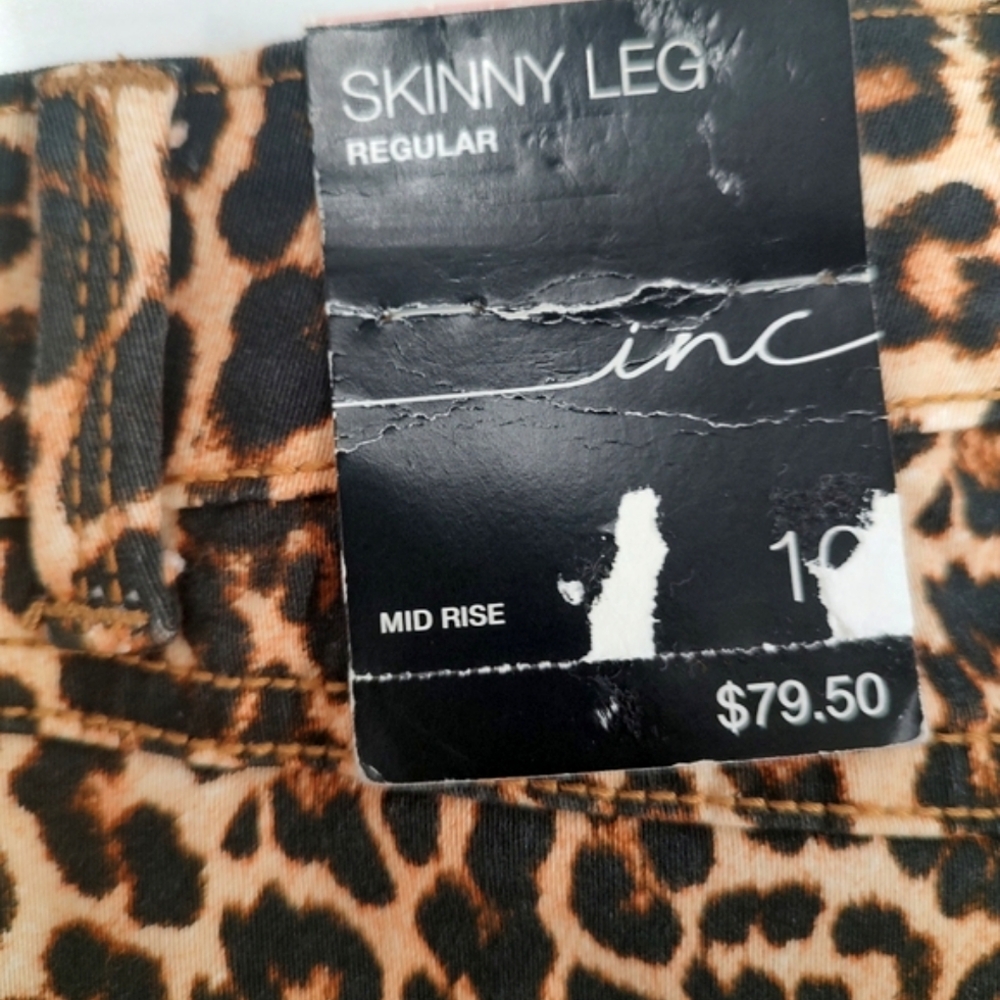 INC Regular Skinny Leg Leopard Women's Pants - Picture 5 of 10